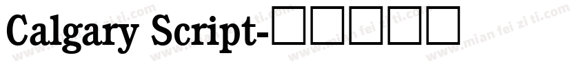 Calgary Script字体转换